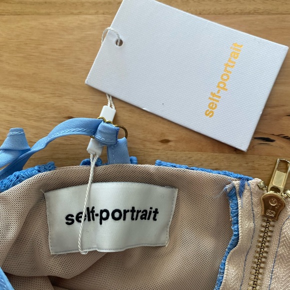 Self-Portrait blue lace dress size UK 10 BNWT - Picture 11 of 11